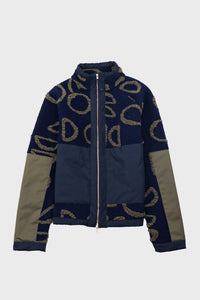 Folk Signal Fleece - Navy Circle Jacquard