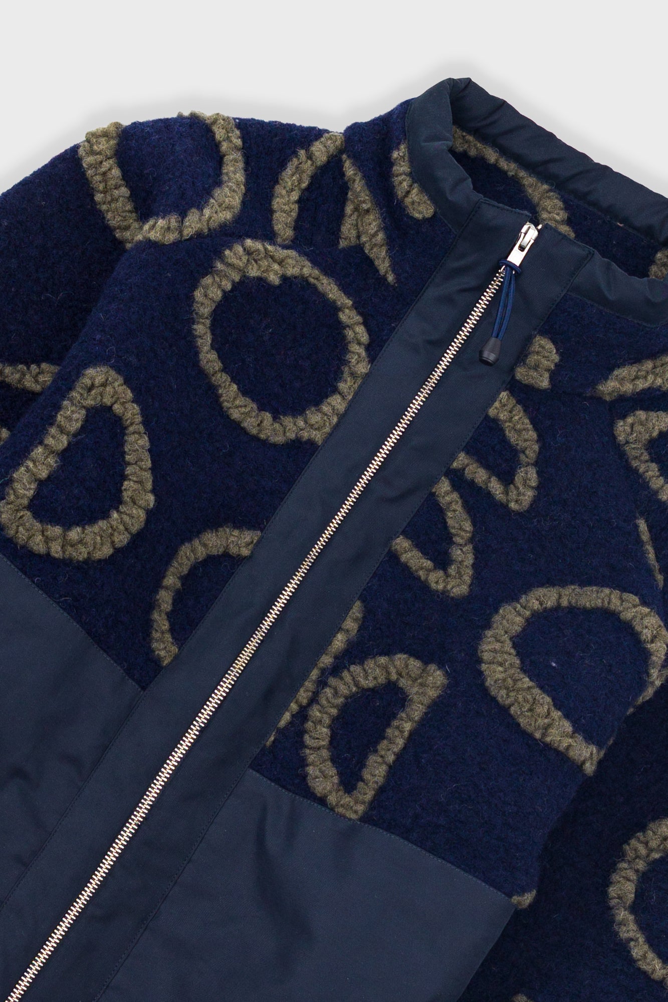 Folk Signal Fleece - Navy Circle Jacquard