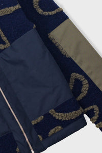 Folk Signal Fleece - Navy Circle Jacquard