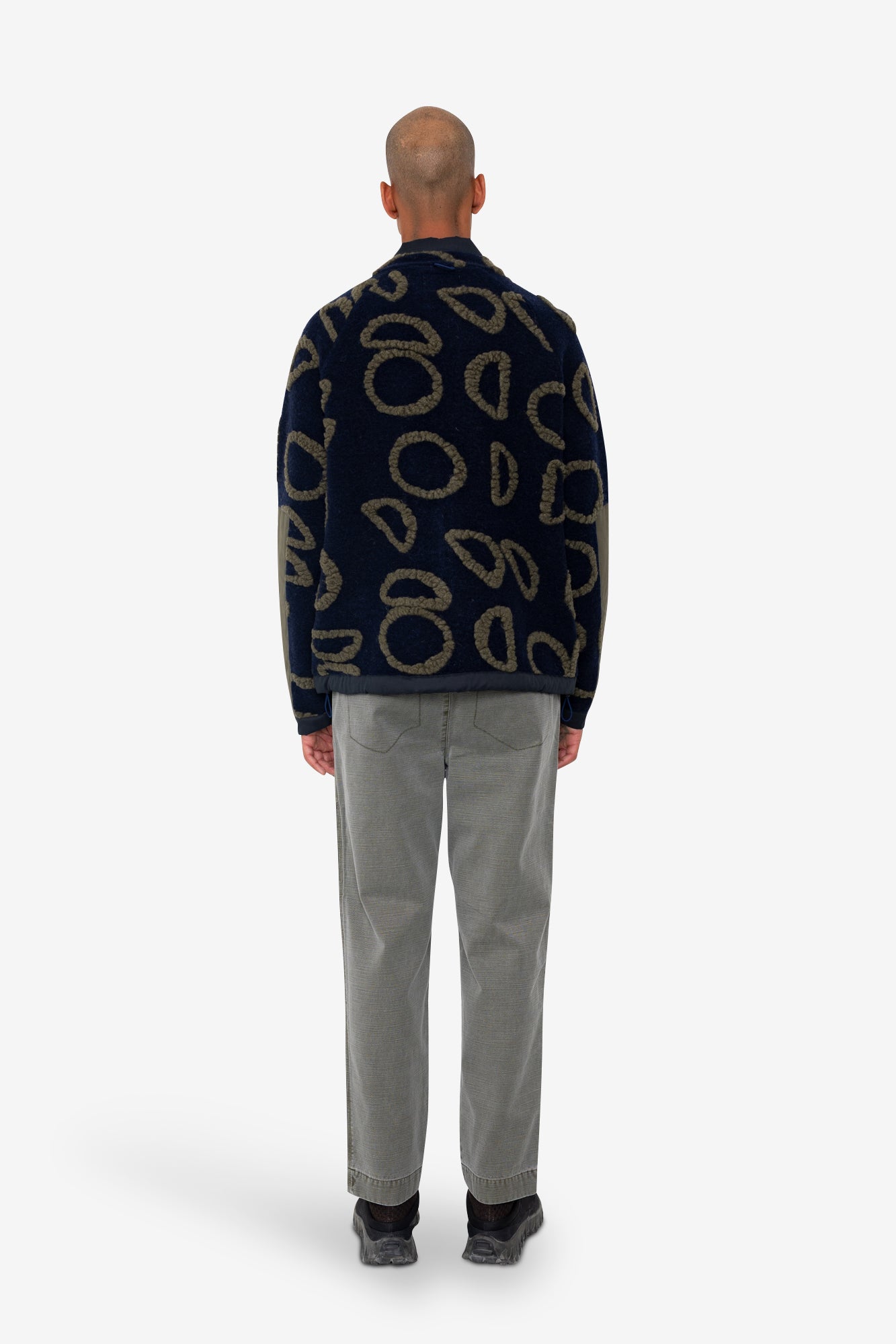 Folk Signal Fleece - Navy Circle Jacquard