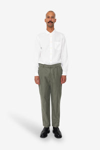 Folk Signal Pant Dark Olive Slub
