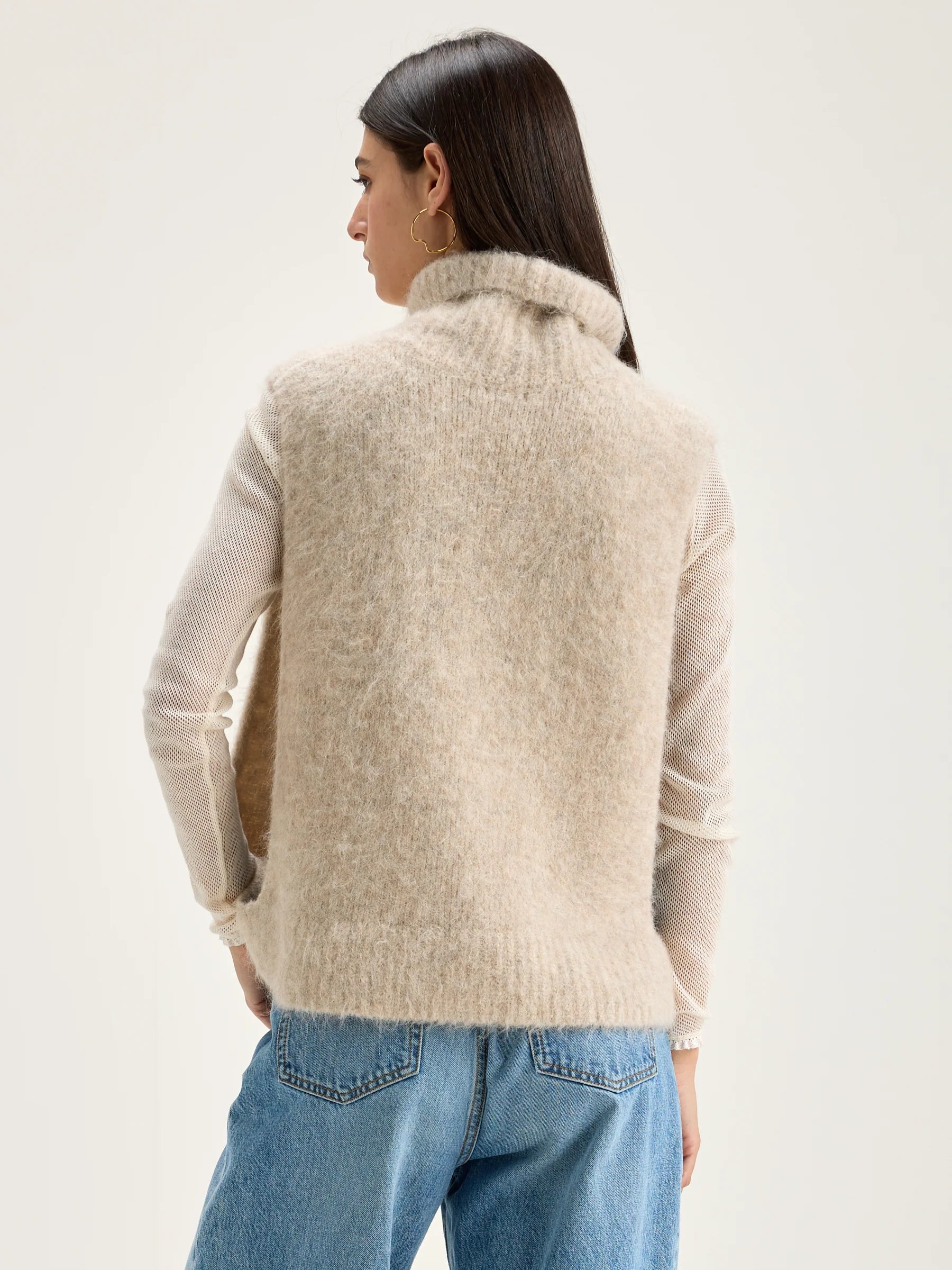 Bellerose Darren Knitted Vest in Oyster