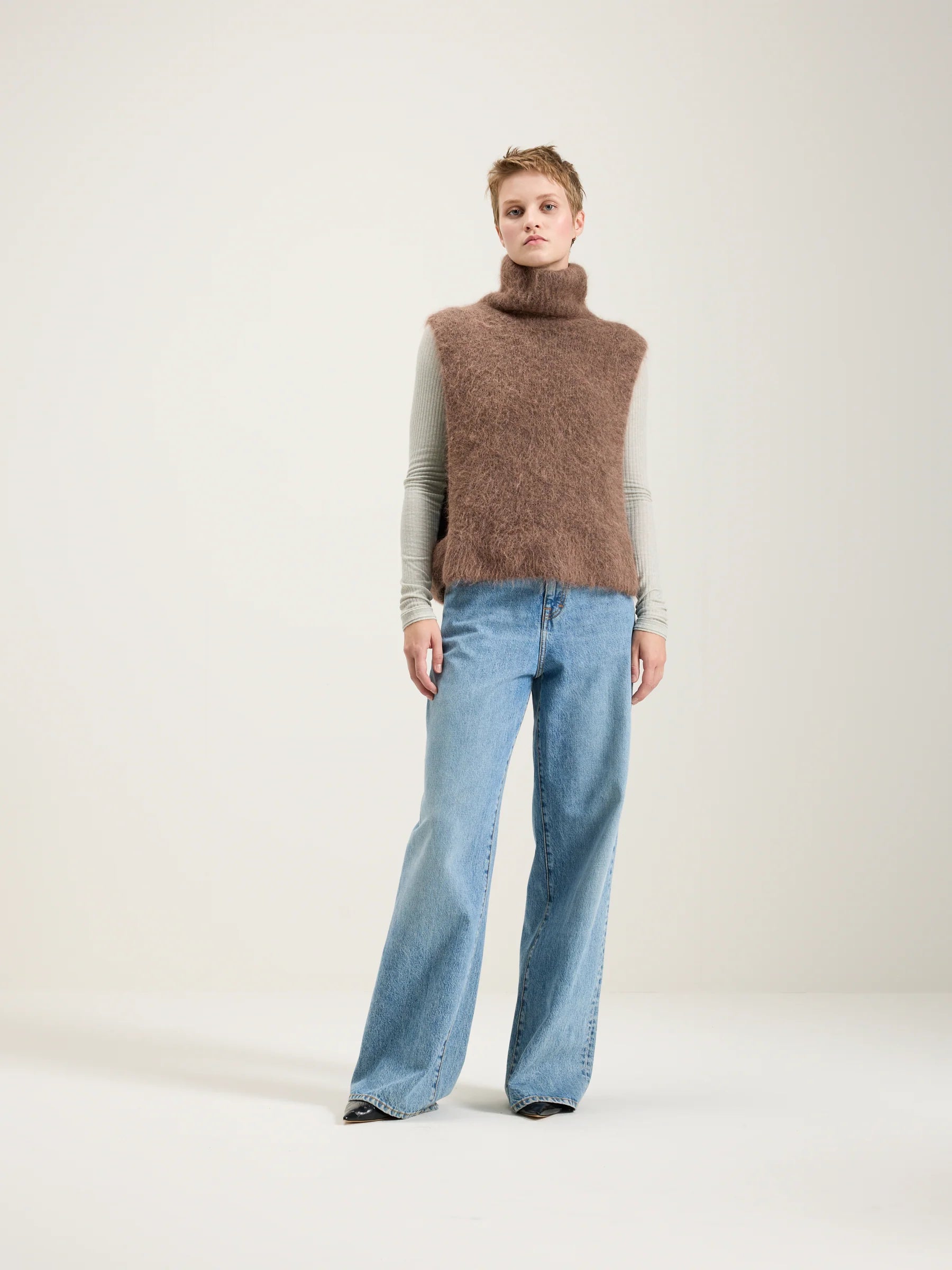 Bellerose Darren Knitted Vest in Ebony