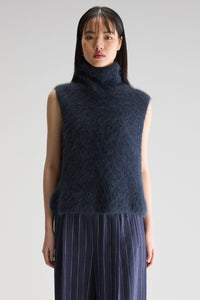 Bellerose Daren Knitted Vest in Navy