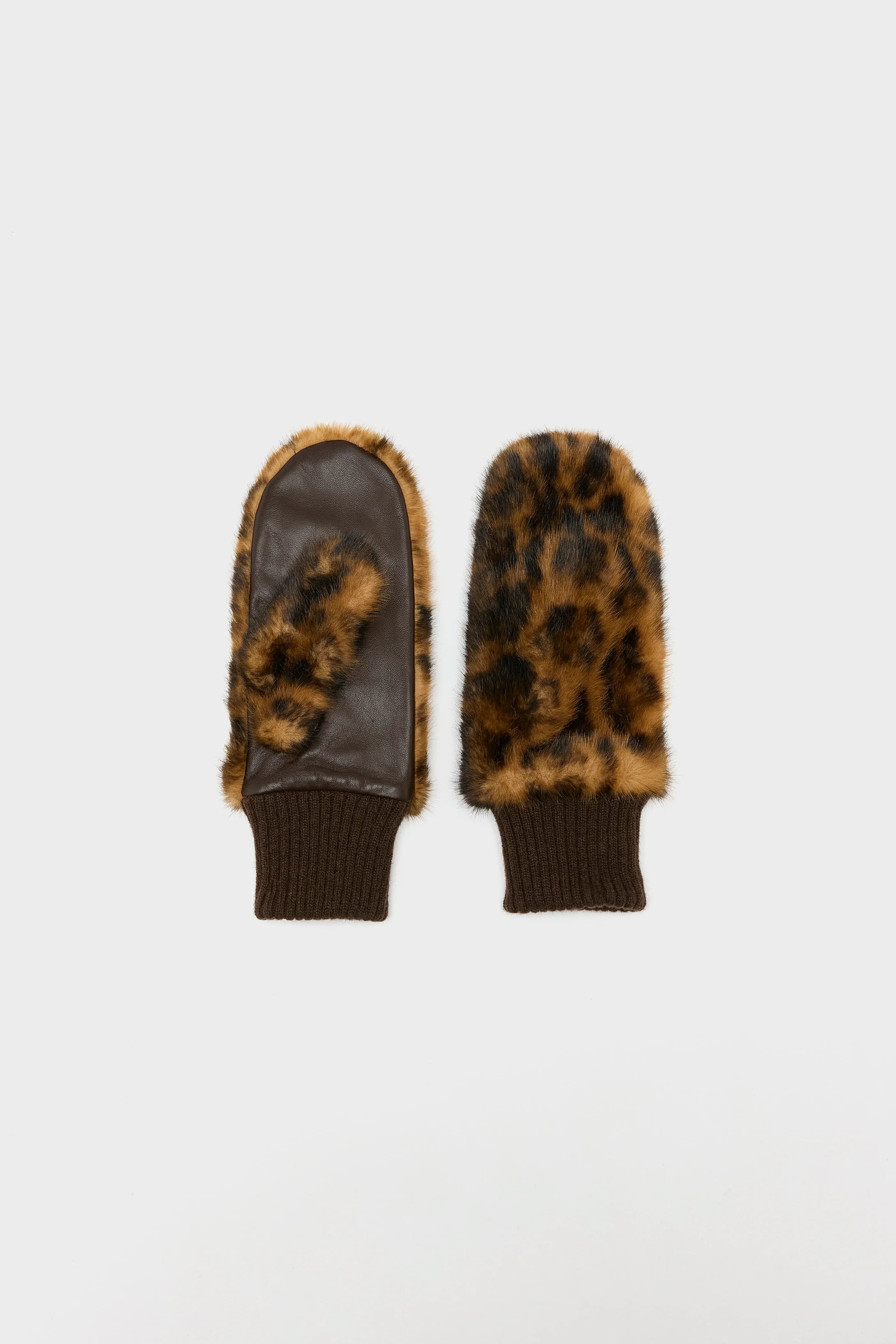 Bellerose Madina Mittens Faux Fur Leopard