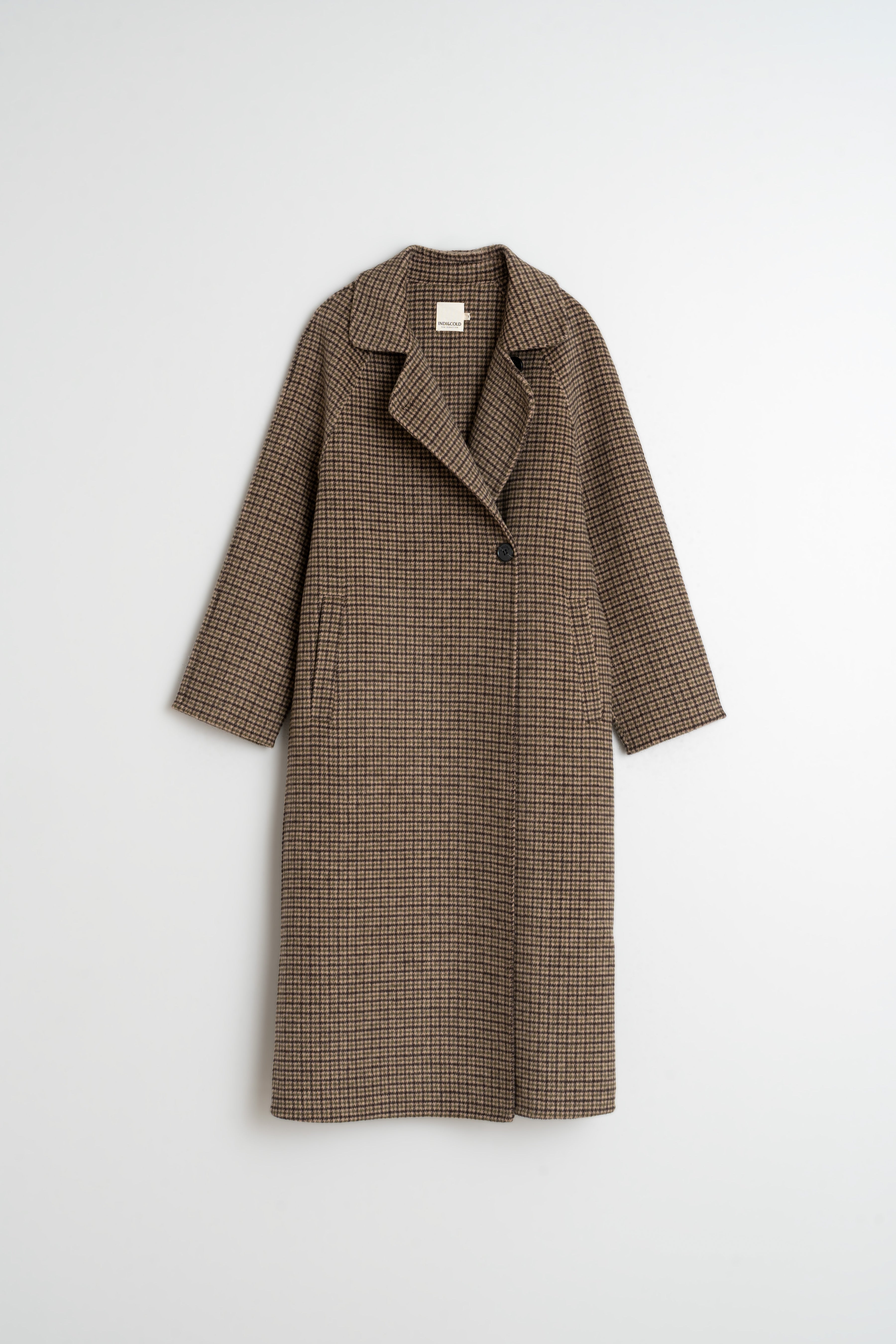 Indi & Cold Checked Coat Olive