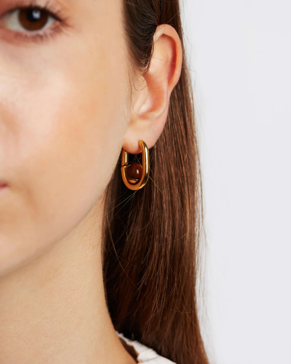 Ballinger Tiger’s Eye Hoops