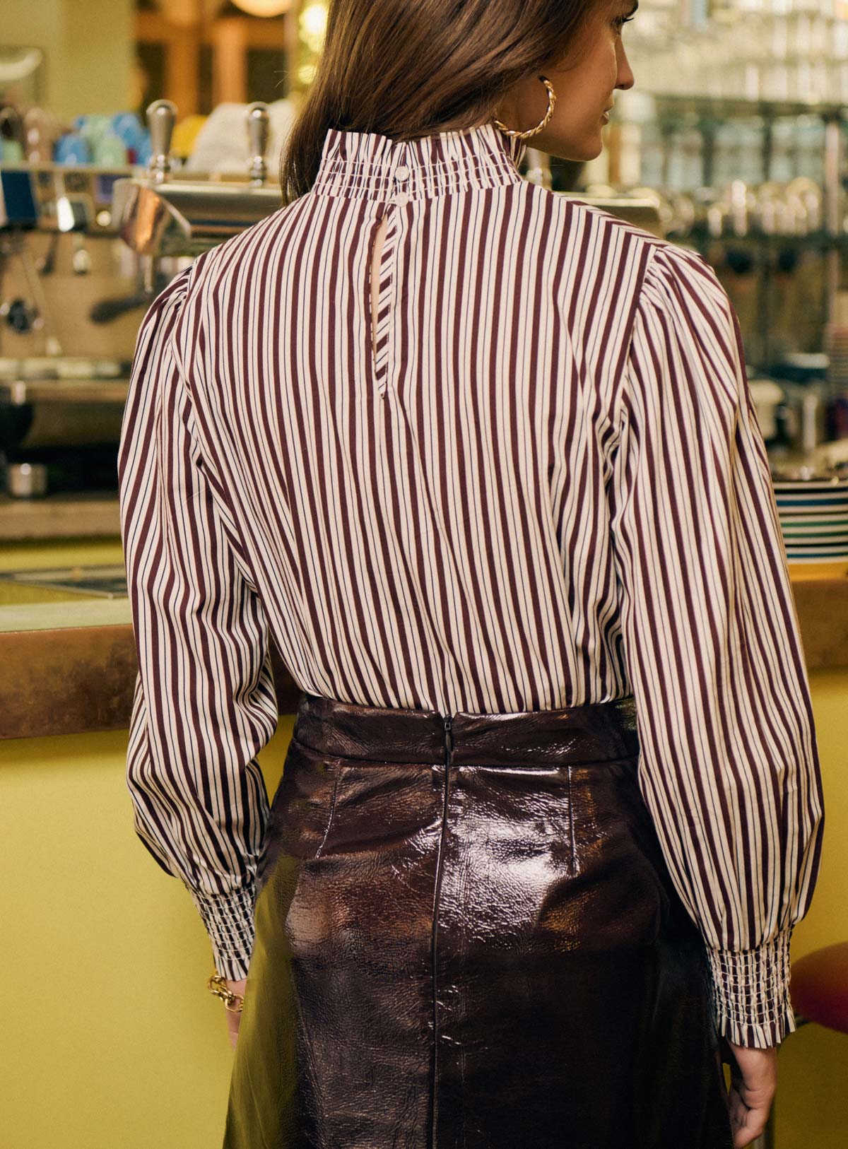 Petite Mendigote Blouse Tonia Stripes
