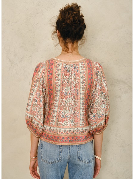 M.A.B.E Cass Print Jacket Coral