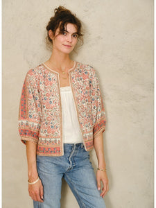 M.A.B.E Cass Print Jacket Coral