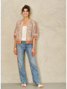 M.A.B.E Cass Print Jacket Coral