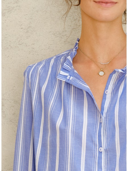 M.A.B.E Chrissie Top Blue Stripe