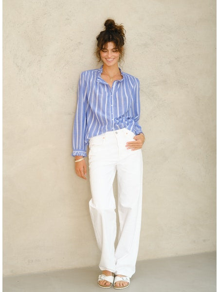 M.A.B.E Chrissie Top Blue Stripe