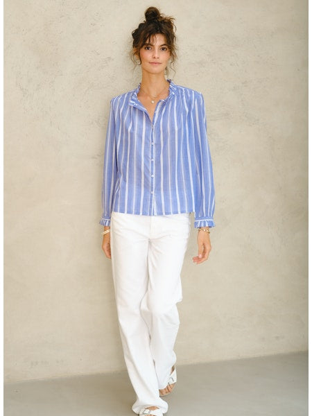 M.A.B.E Chrissie Top Blue Stripe
