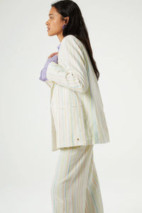 Fabienne Chapot Roger Striped Blazer Lime Light