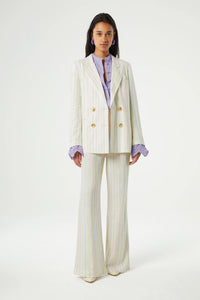 Fabienne Chapot Roger Striped Blazer Lime Light