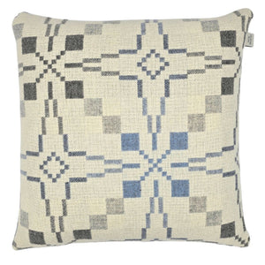 Melin Tregwynt Vintage Star Cushion Blue