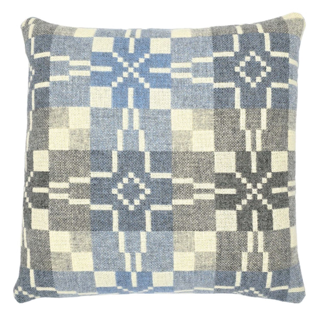 Melin Tregwynt Vintage Star Cushion Blue