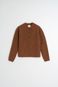 Indi & Cold Button up Jumper Burnt Orange