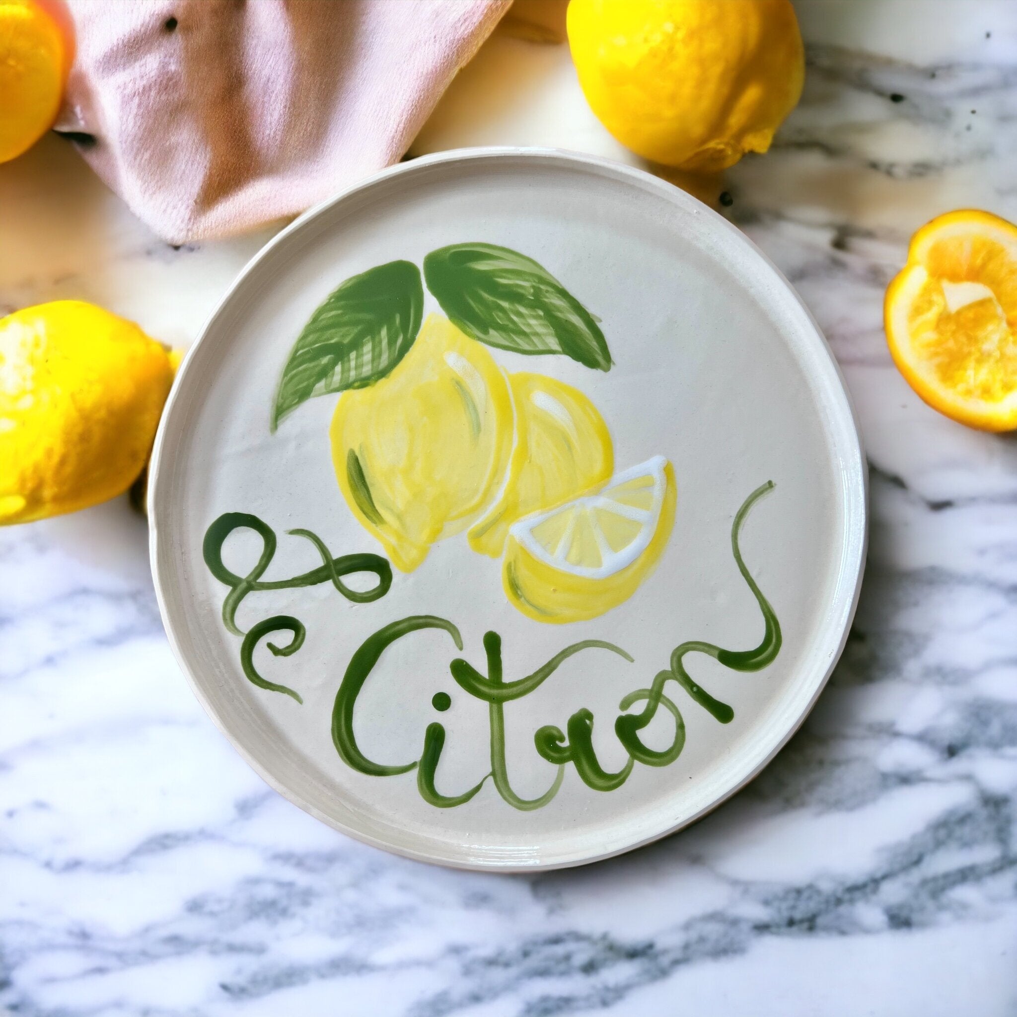 Harlie Brown Studio Citron Plate Large