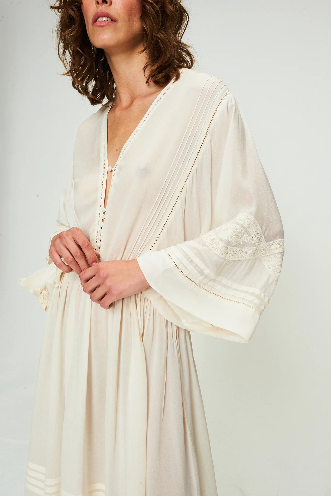 Faune Dahlia Dress Oyster