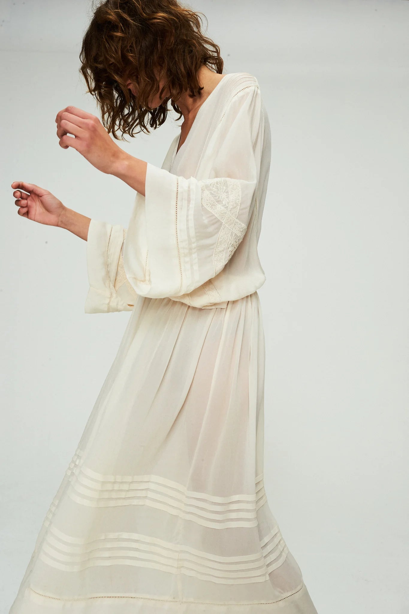 Faune Dahlia Dress Oyster