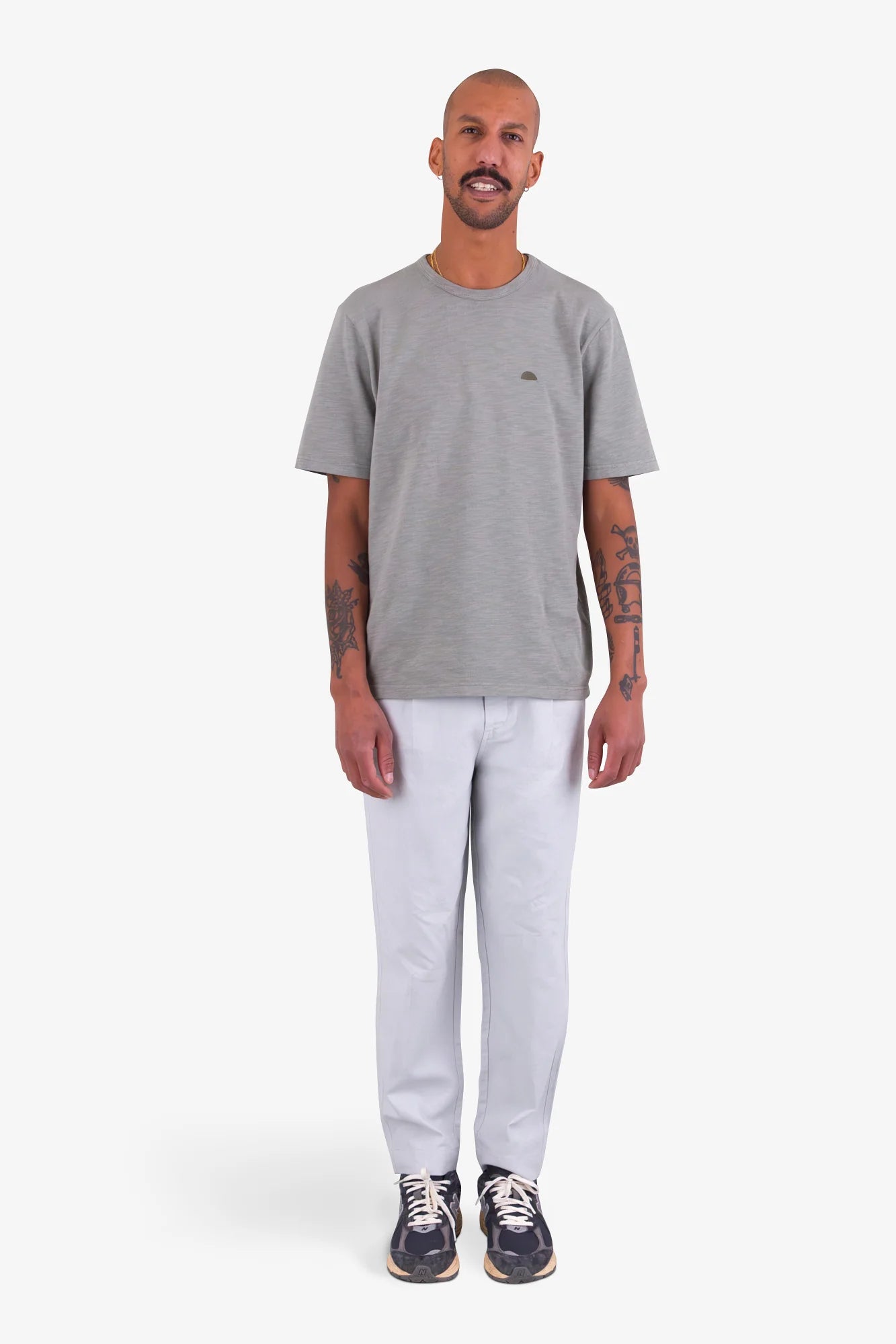 Folk Slub T Shirt Light Sage