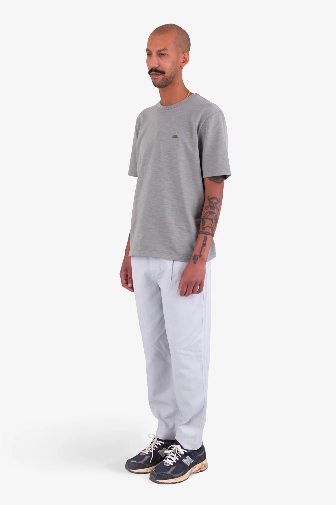 Folk Slub T Shirt Light Sage