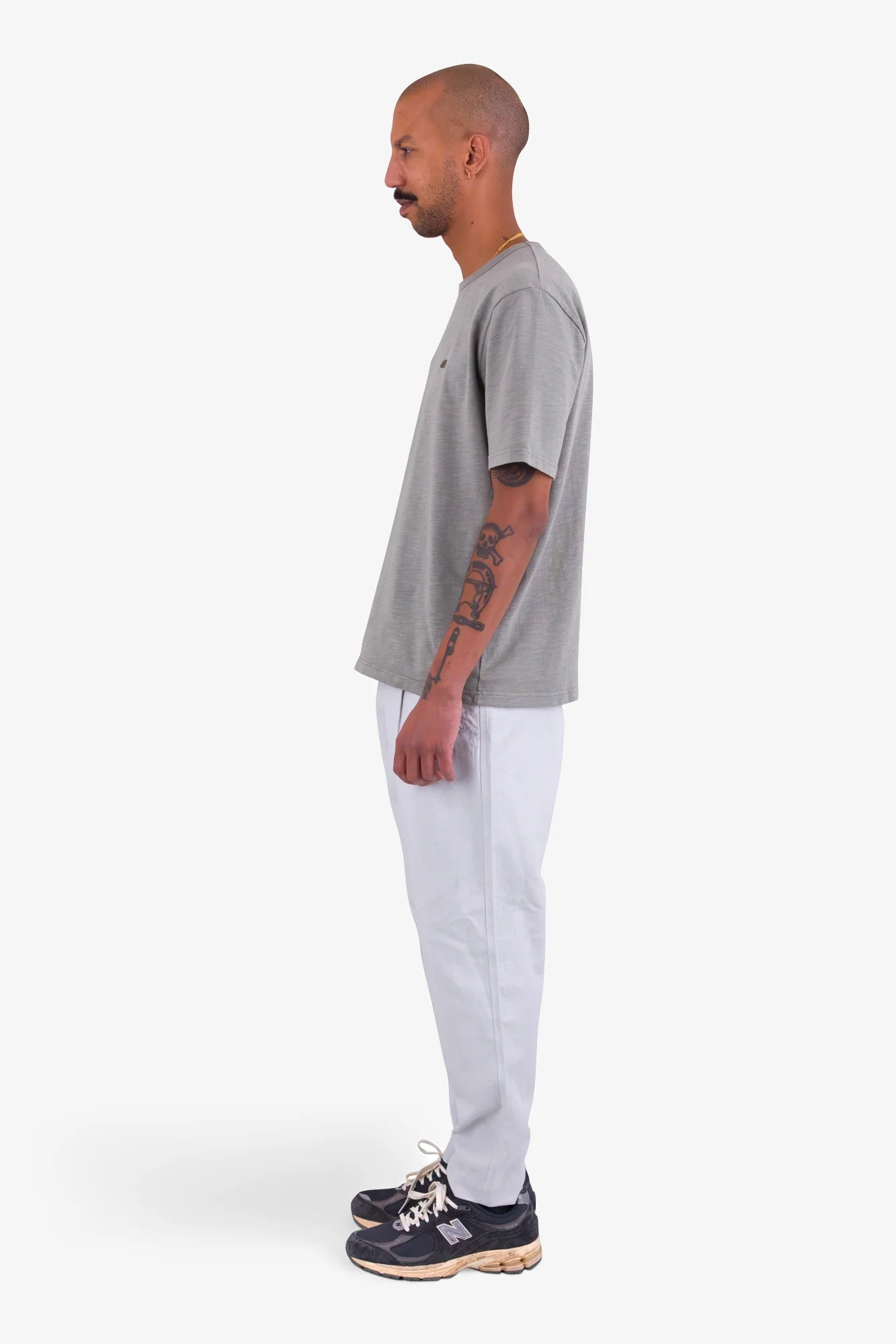 Folk Slub T Shirt Light Sage