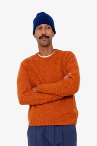 Folk Mohair Rib Beanie Rich Blue