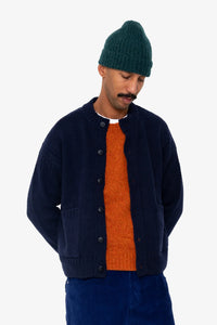 Folk Mohair Rib Beanie Green