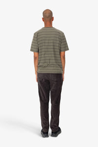 Folk Microstripe T-Shirt - Olive / Black