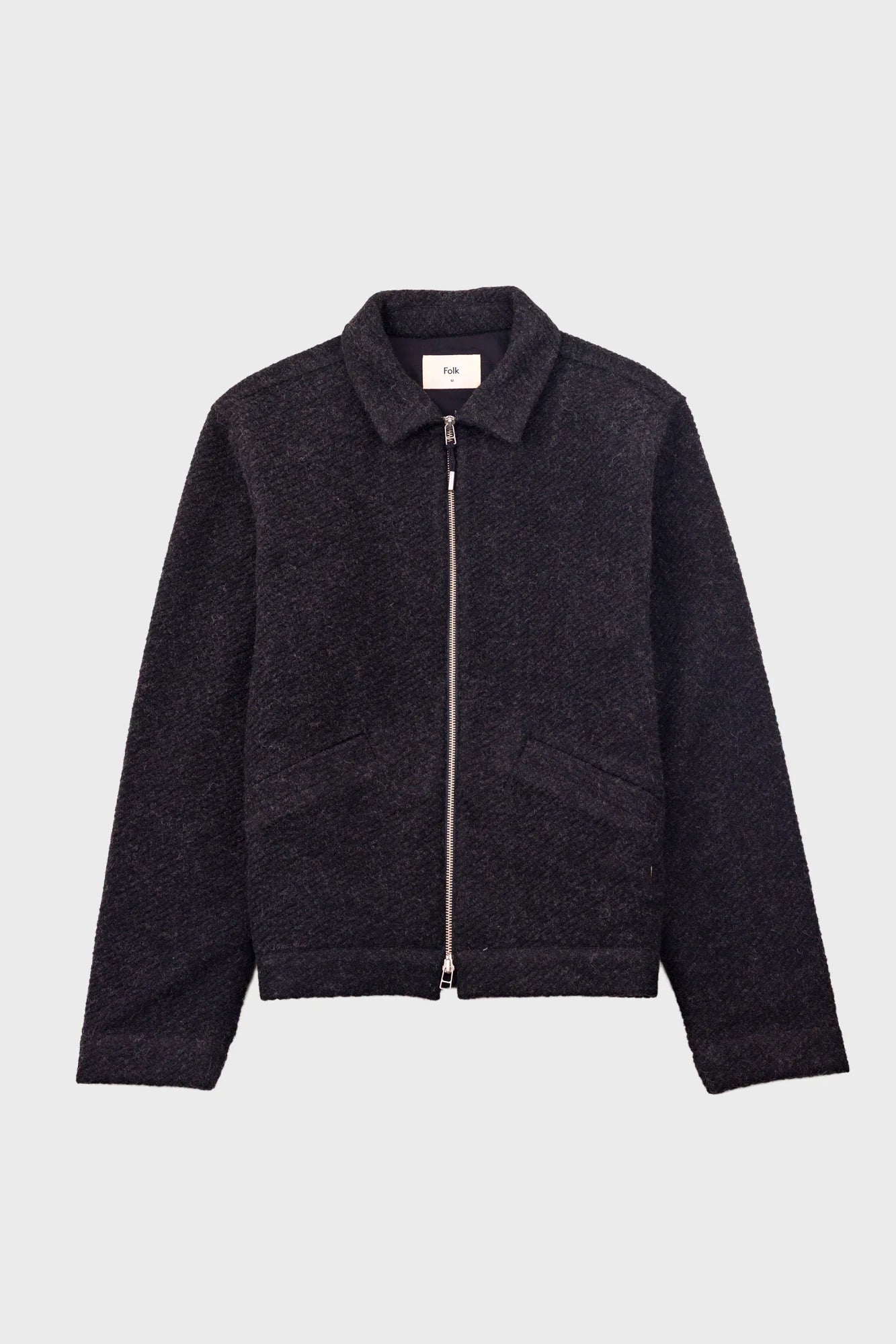 Folk Signal Blouson - Charcoal Wool Twill