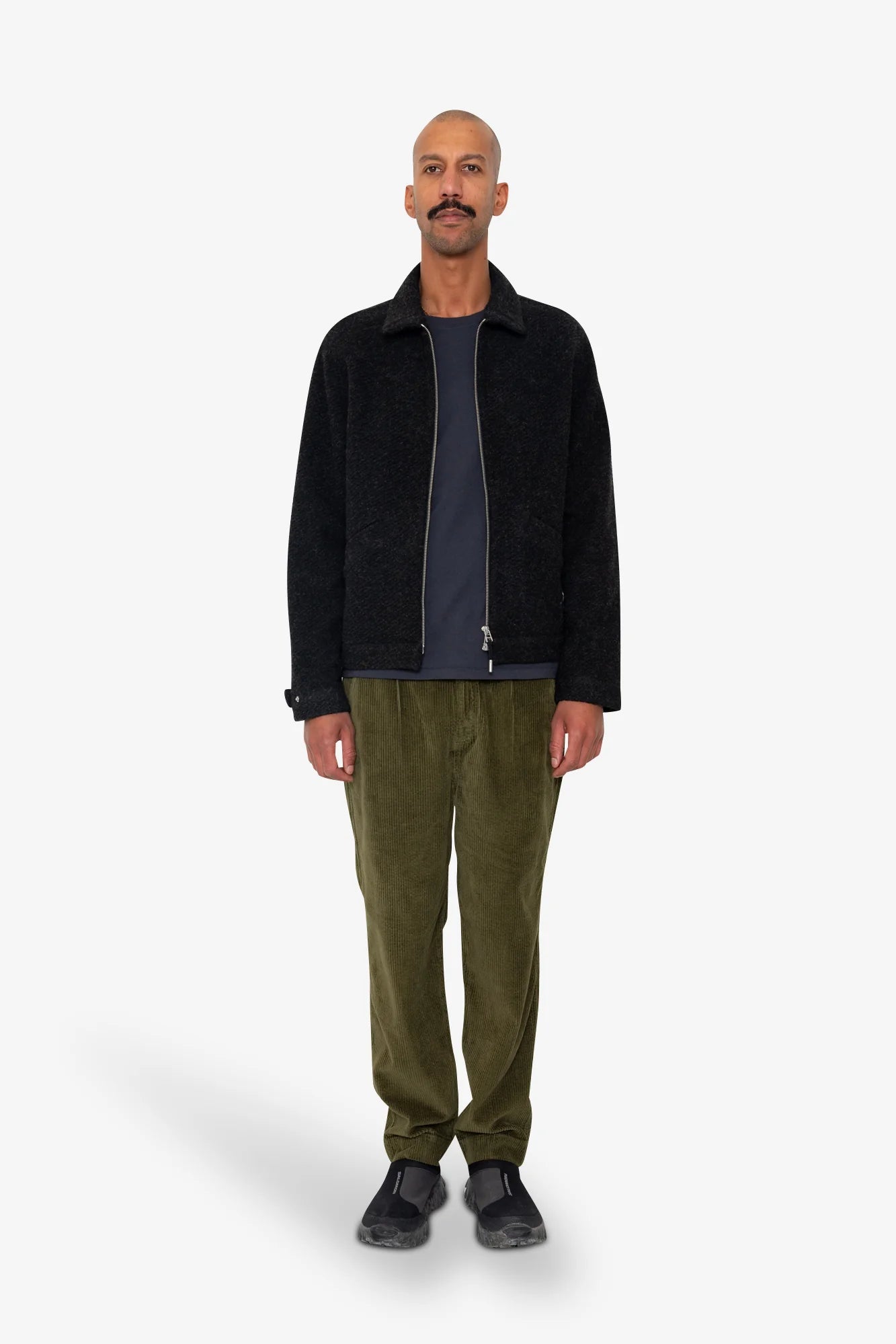 Folk Signal Blouson - Charcoal Wool Twill
