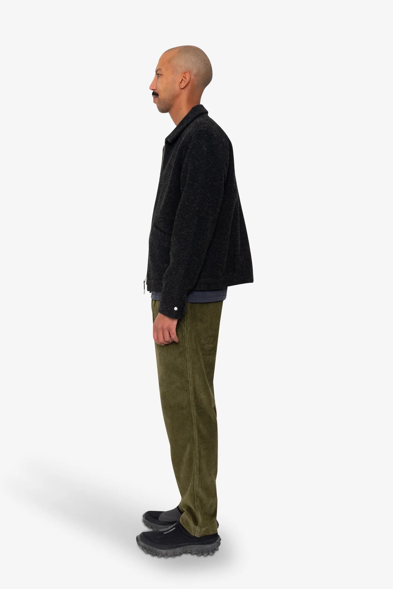 Folk Signal Blouson - Charcoal Wool Twill
