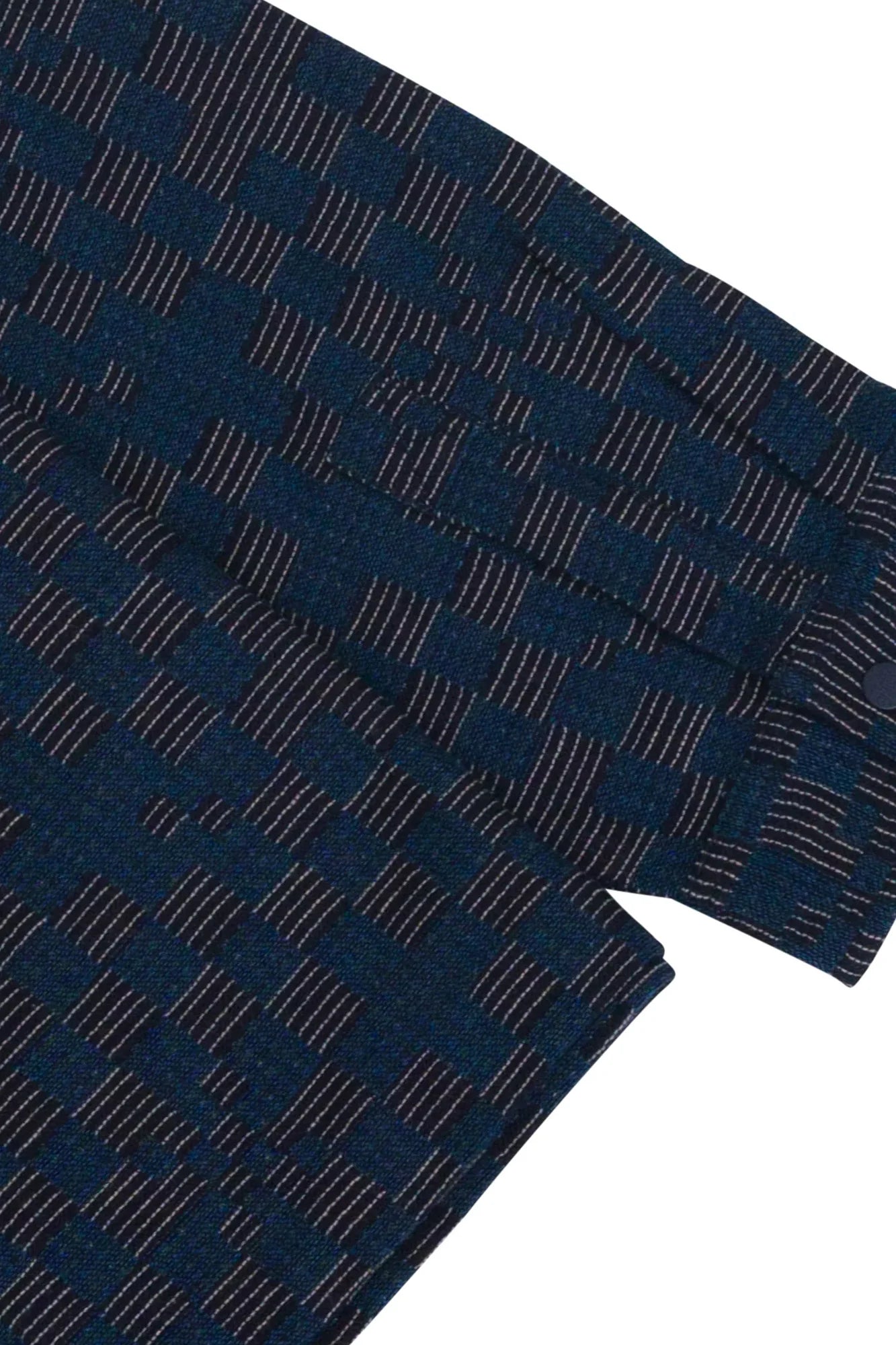 Folk Assembly Jacket Indigo Broken Checkerboard
