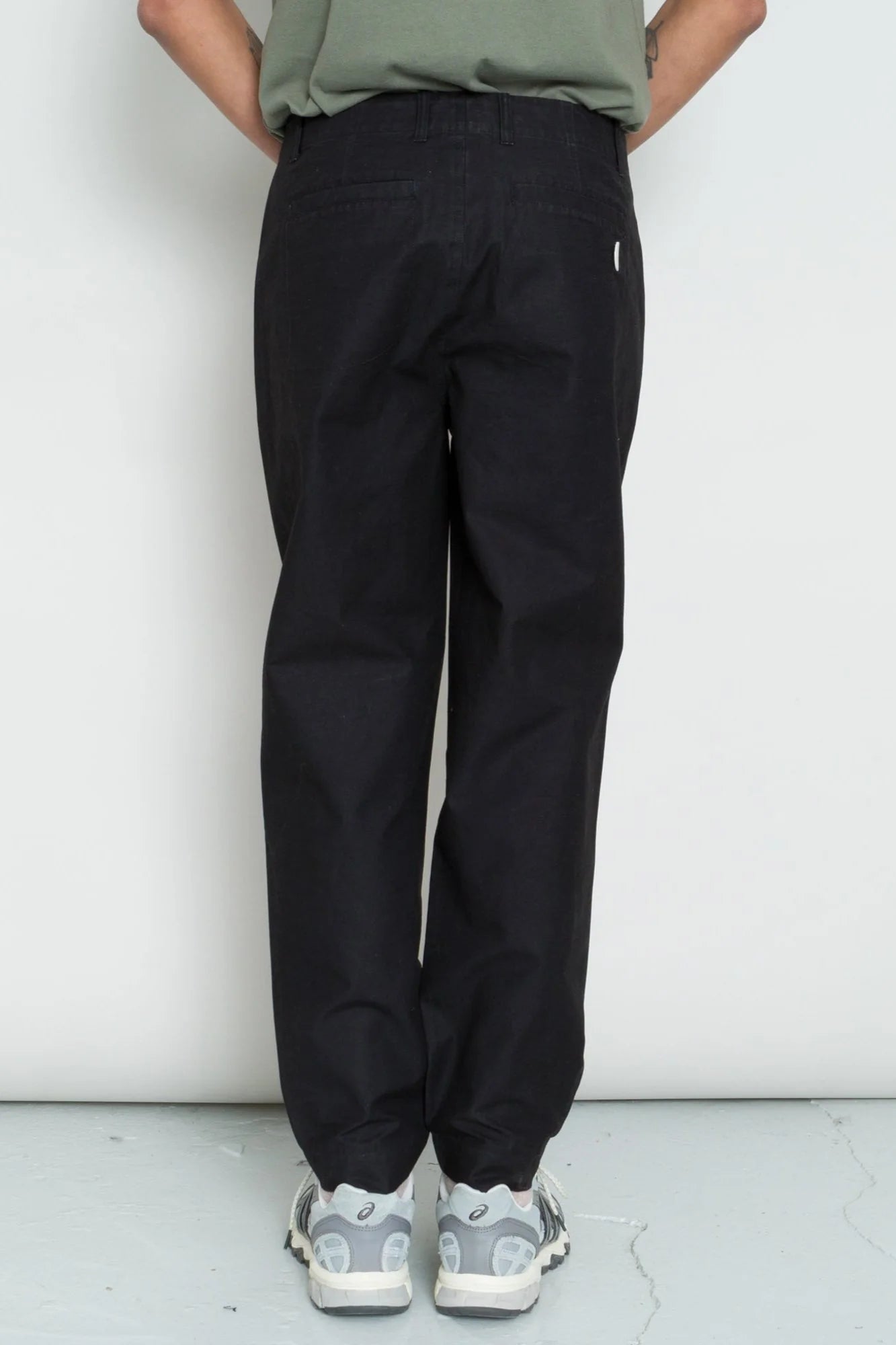 Folk Assembly Pant Soft Black Linear Texture