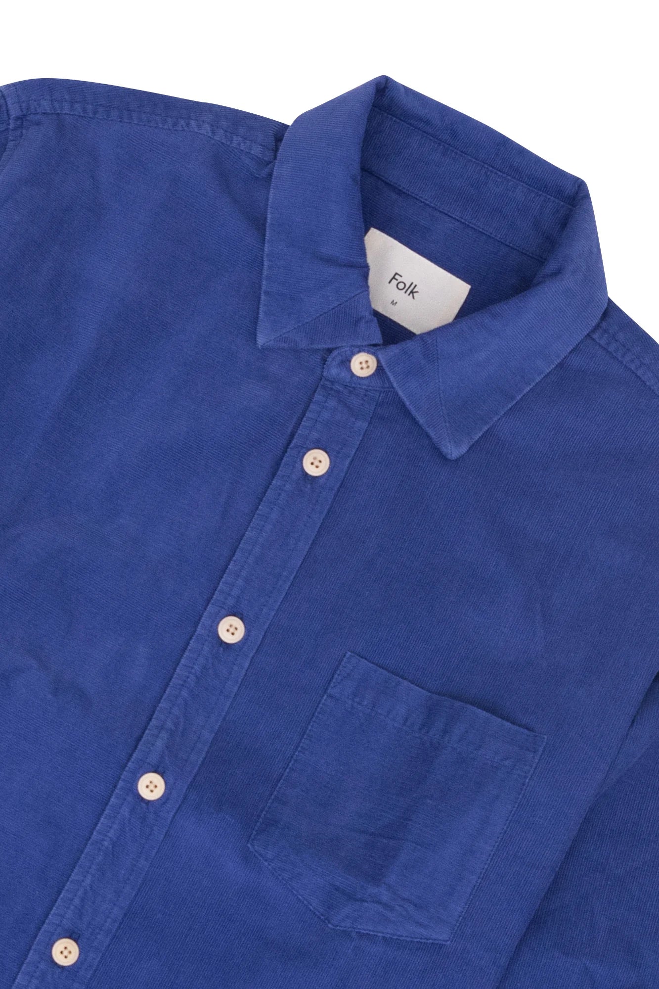 Folk Direction Babycord Shirt Bright Blue