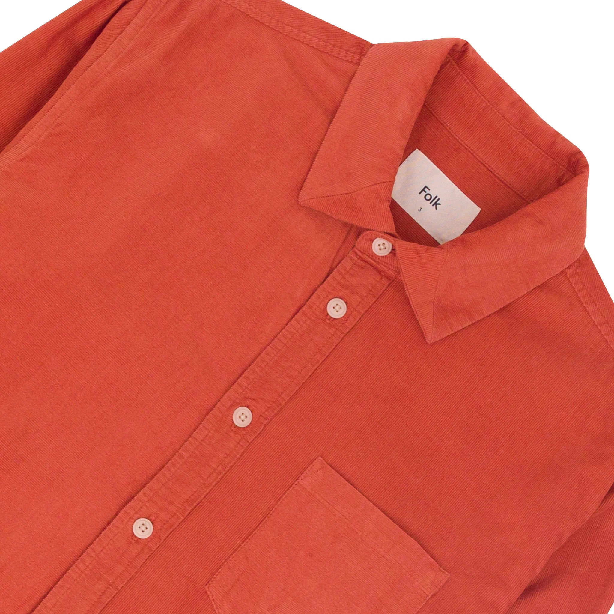 Folk Babycord Shirt Rust