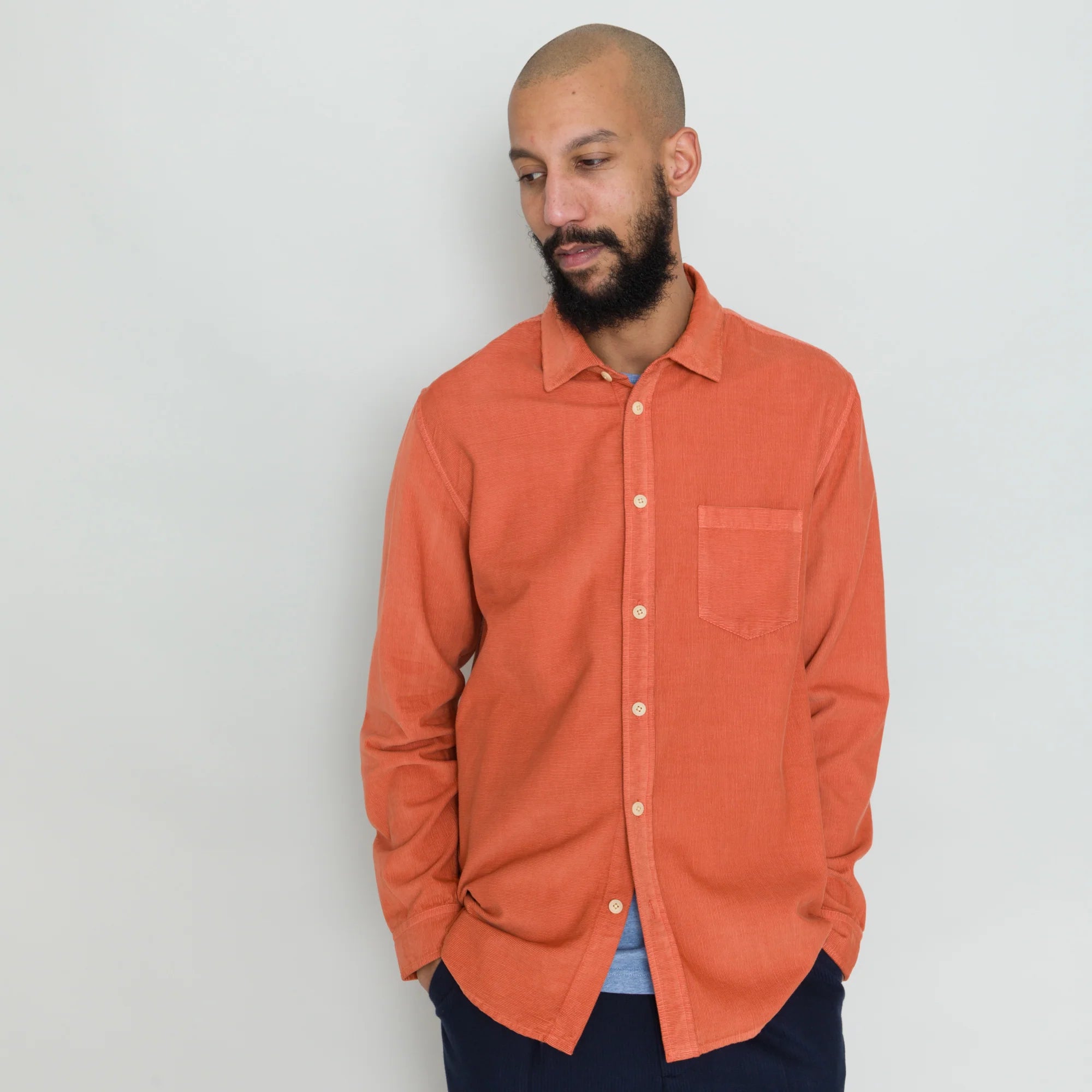 Folk Babycord Shirt Rust