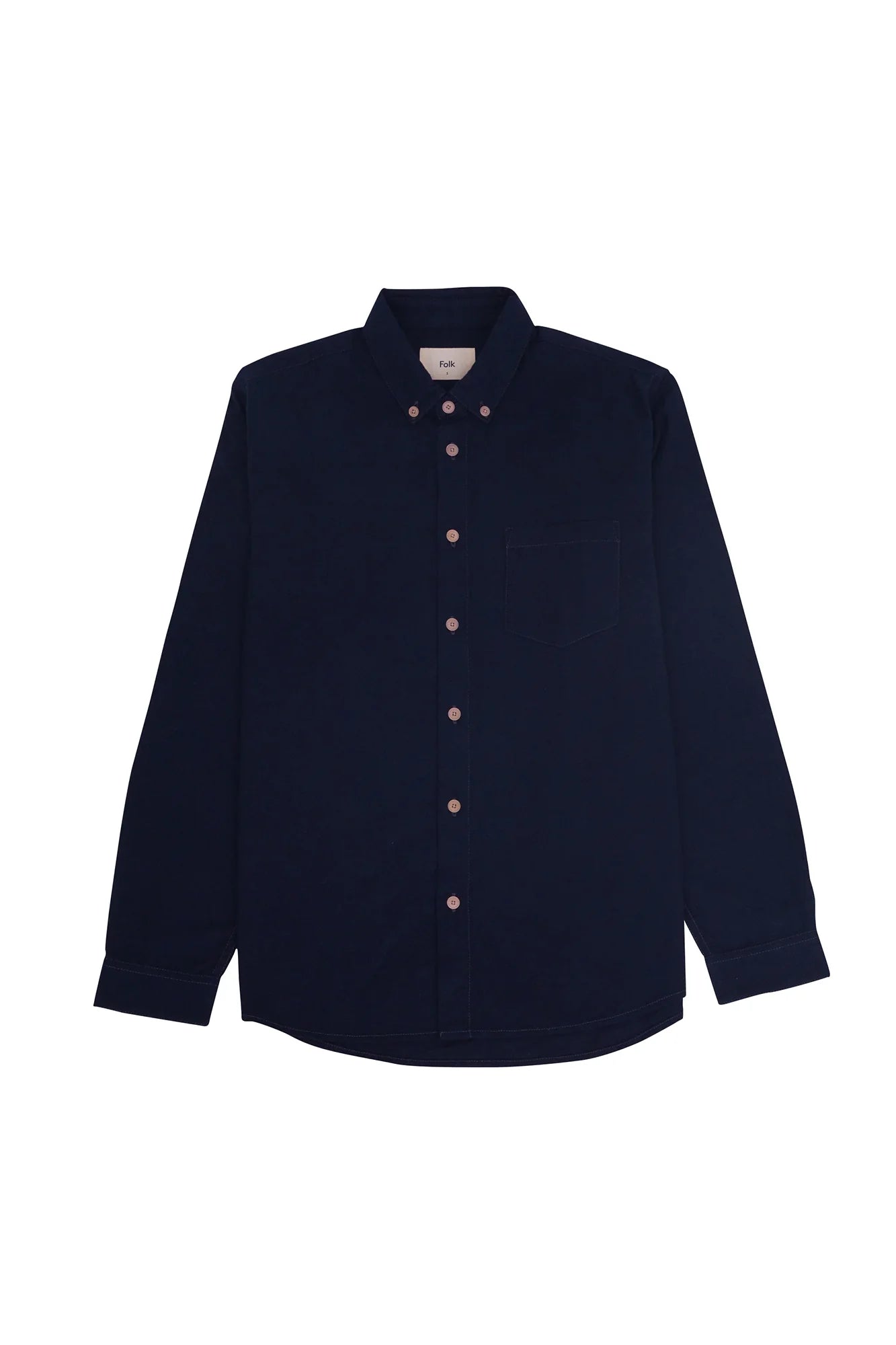 Folk Relaxed Fit Shirt Navy Flannel