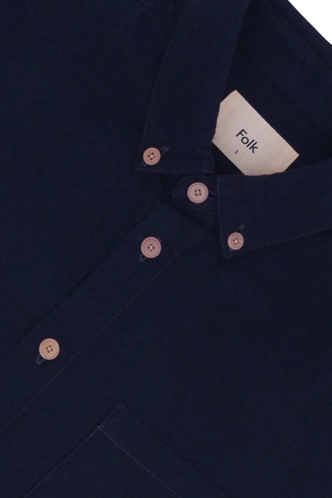 Folk Relaxed Fit Shirt Navy Flannel