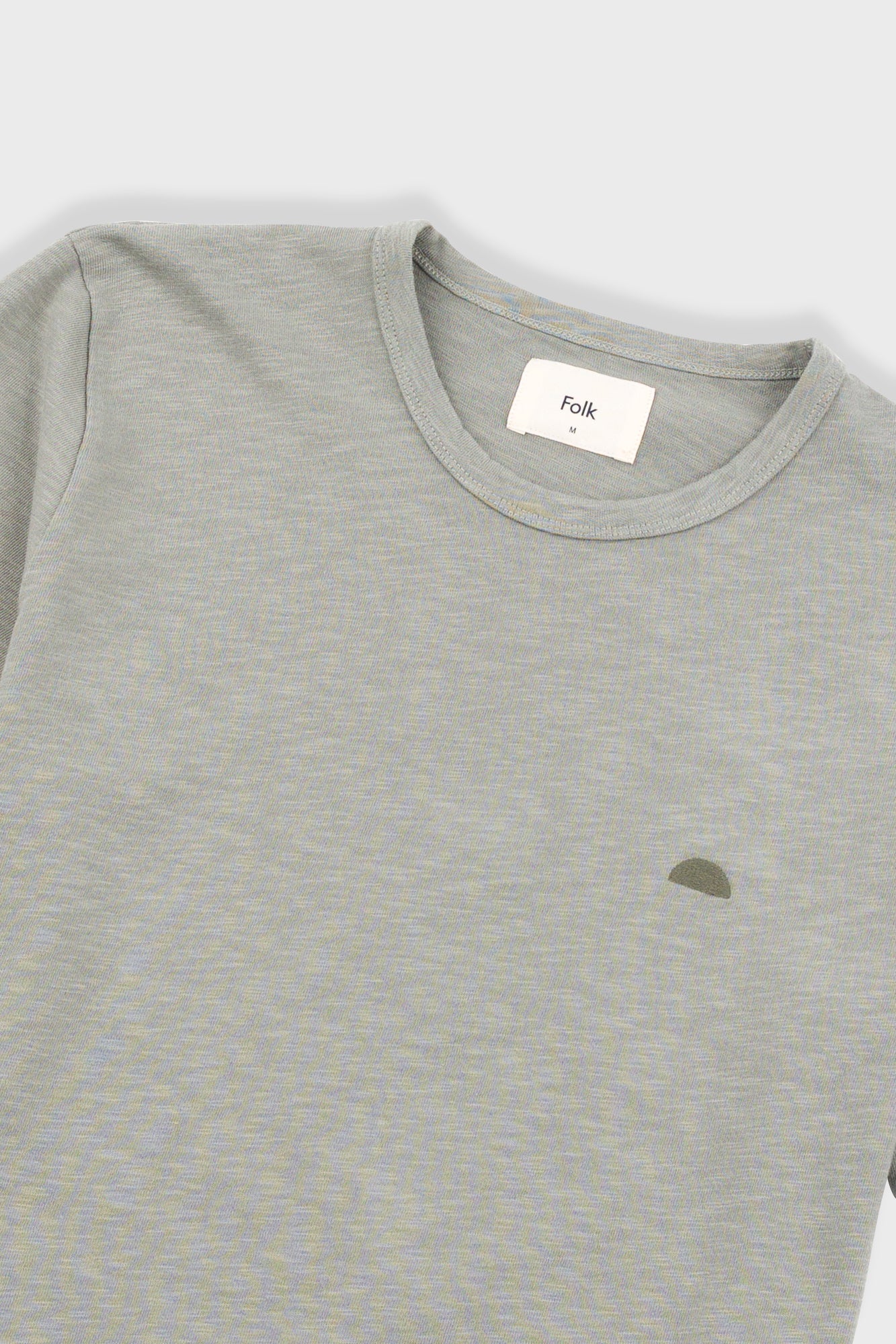 Folk Slub T Shirt Light Sage