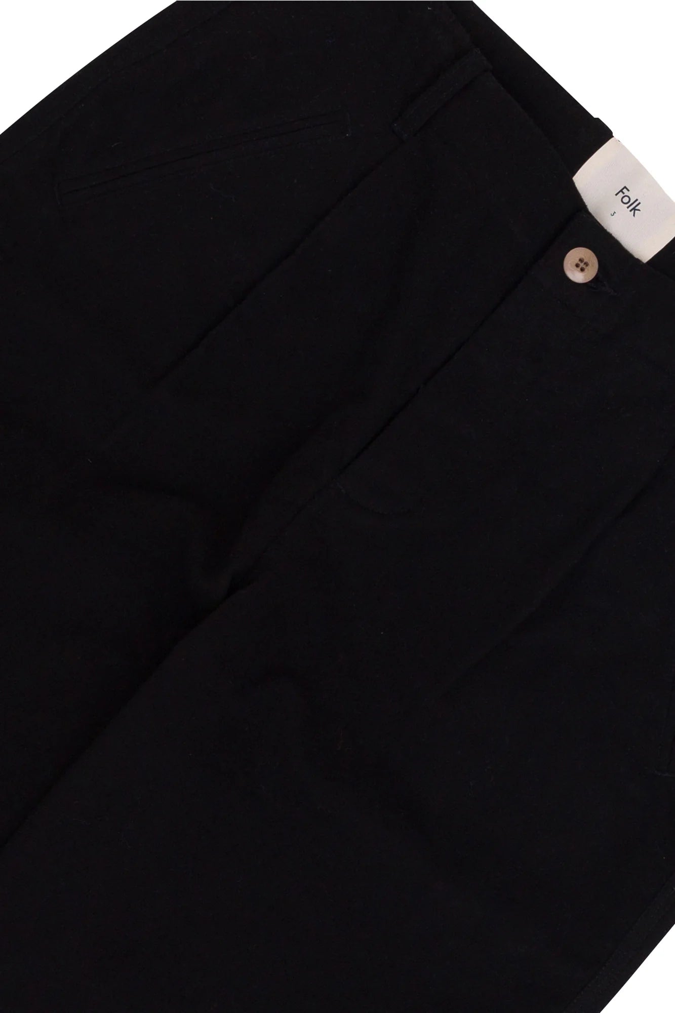 Folk Assembly Pant Black Moleskin