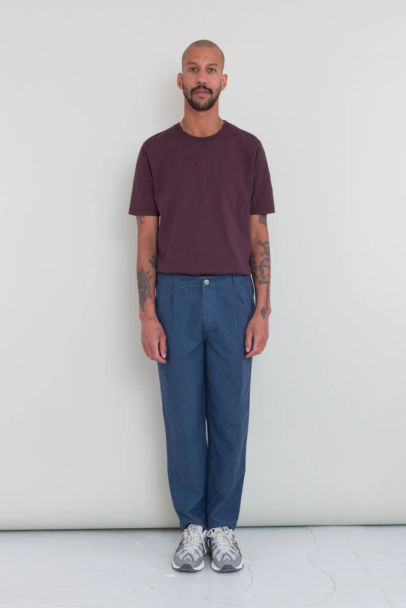 Folk Assembly Pant Steel Blue Moleskin