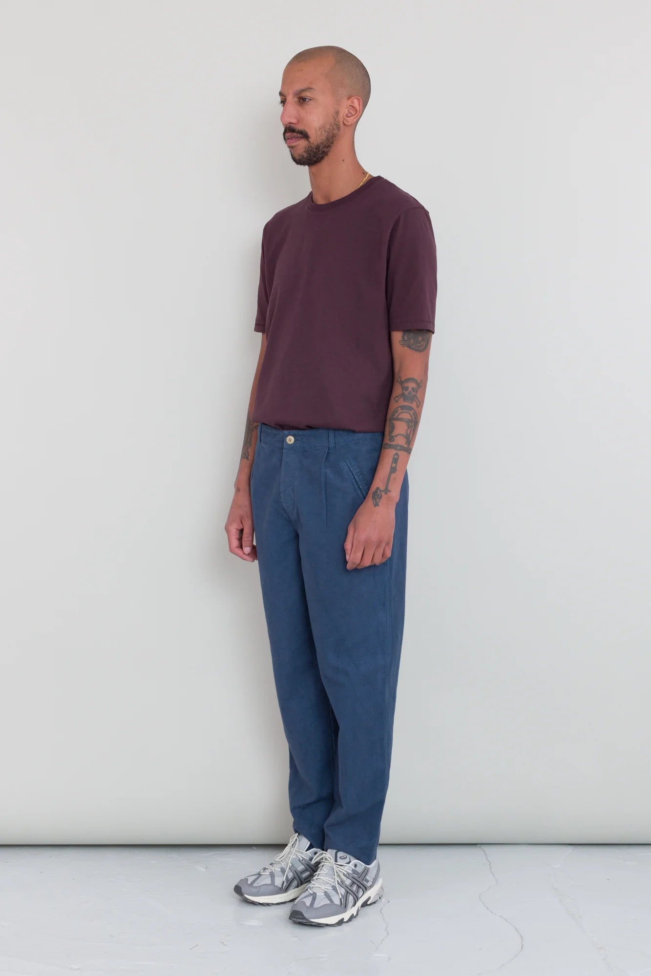 Folk Assembly Pant Steel Blue Moleskin