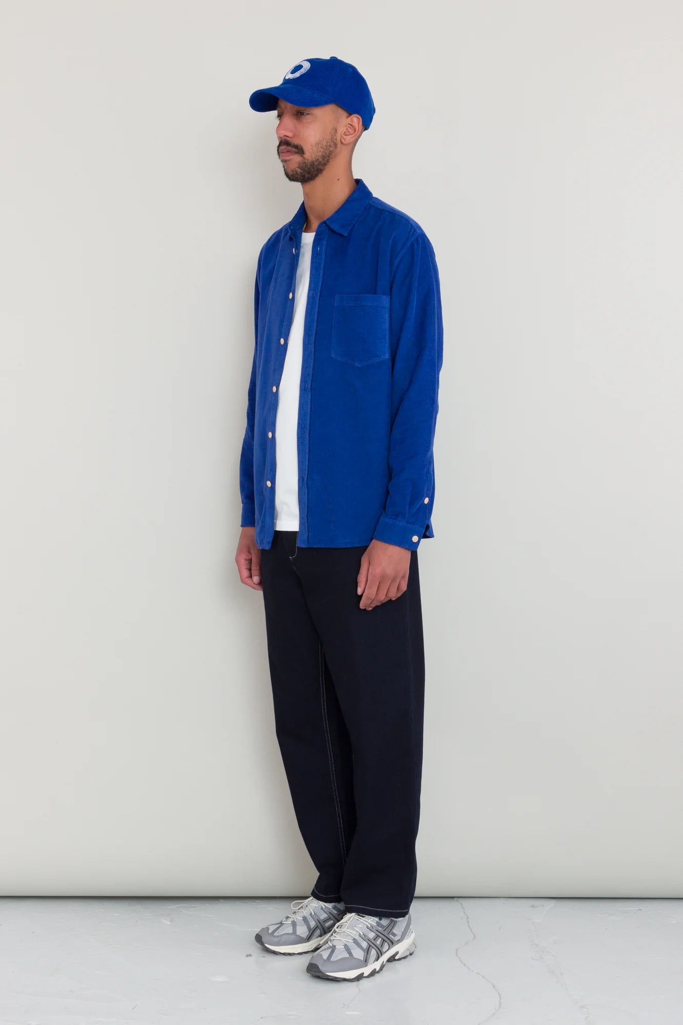 Folk Direction Babycord Shirt Bright Blue