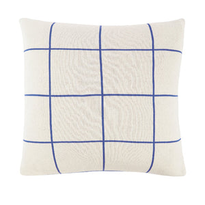 Sophie Home Grid Cobalt Blue Cushion with Inner