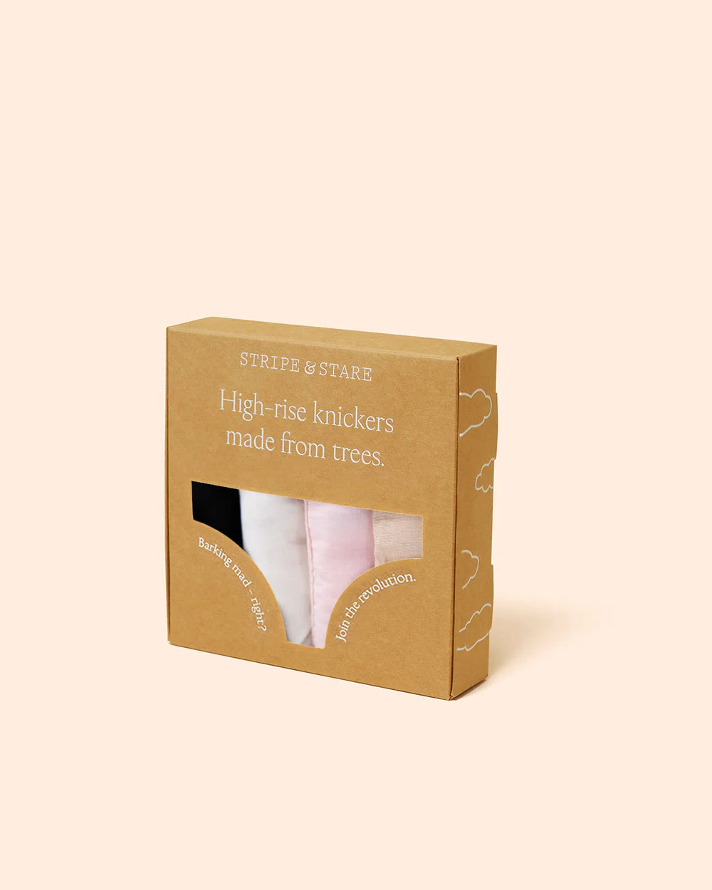 Stripe & Stare High Rise Knicker Sand Essentials (4 pack)