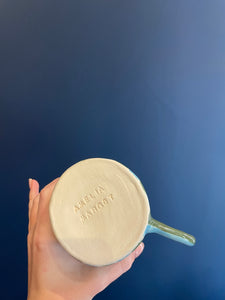 Amelia Margot Green & Blue Stripe Mug
